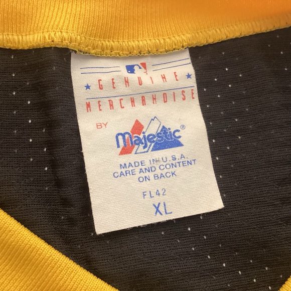 Pittsburgh Pirates Vintage baseball jersey made in USA by Majestic mens XL - Picture 6 of 8